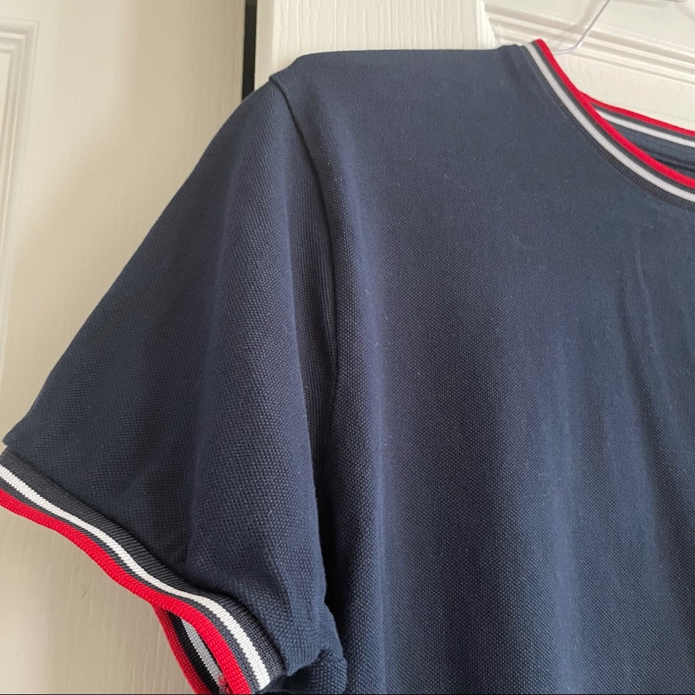 Denim & Flower Men’s Short Sleeve Tee Navy Stripe - Picture 7 of 7